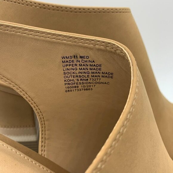 Apt‎ 9 Sandals Slingback Vegan Suede Womens Size 11 Profession Stacked Heel - Picture 8 of 8